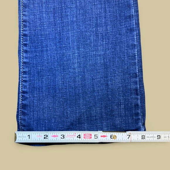 Levi's 725 High Rise Bootcut Jeans Women's Size 31 Blue Denim Stretch Slim Fit - Picture 10 of 13